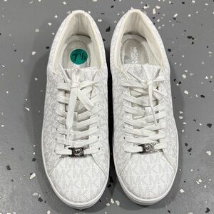 Michael Kors White Monogram Sneakers